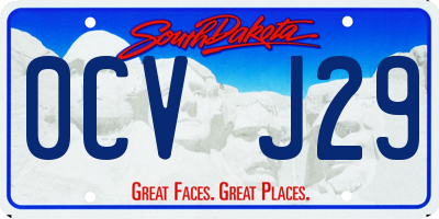 SD license plate 0CVJ29