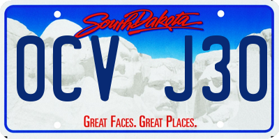 SD license plate 0CVJ30