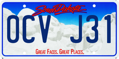 SD license plate 0CVJ31