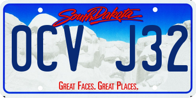 SD license plate 0CVJ32