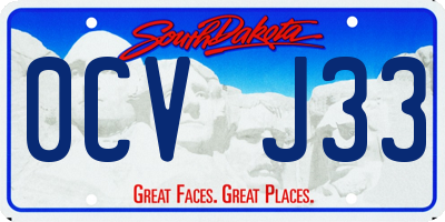 SD license plate 0CVJ33