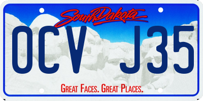 SD license plate 0CVJ35