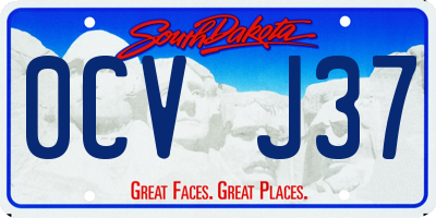 SD license plate 0CVJ37