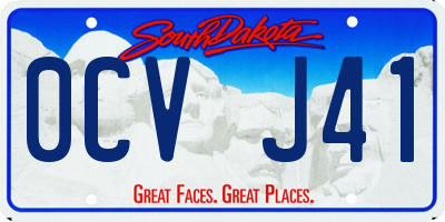 SD license plate 0CVJ41