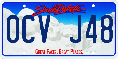 SD license plate 0CVJ48