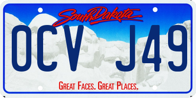 SD license plate 0CVJ49