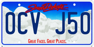 SD license plate 0CVJ50