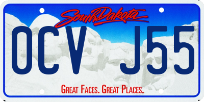 SD license plate 0CVJ55