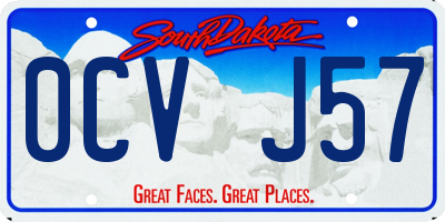 SD license plate 0CVJ57