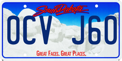 SD license plate 0CVJ60