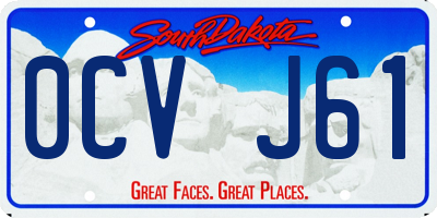 SD license plate 0CVJ61