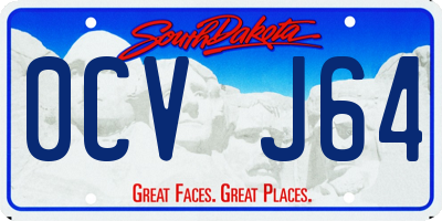 SD license plate 0CVJ64