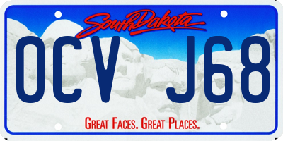 SD license plate 0CVJ68