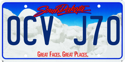 SD license plate 0CVJ70