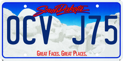 SD license plate 0CVJ75