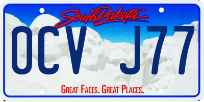SD license plate 0CVJ77