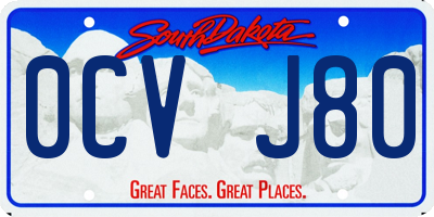 SD license plate 0CVJ80