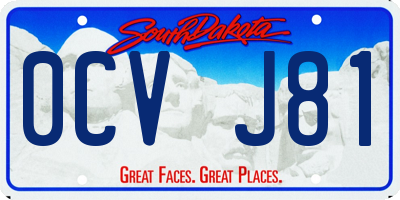 SD license plate 0CVJ81