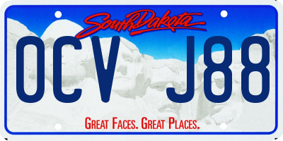 SD license plate 0CVJ88