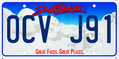 SD license plate 0CVJ91