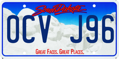 SD license plate 0CVJ96