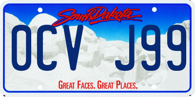 SD license plate 0CVJ99