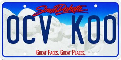 SD license plate 0CVK00