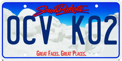 SD license plate 0CVK02