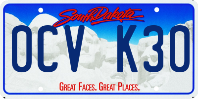 SD license plate 0CVK30