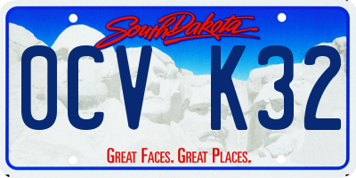 SD license plate 0CVK32