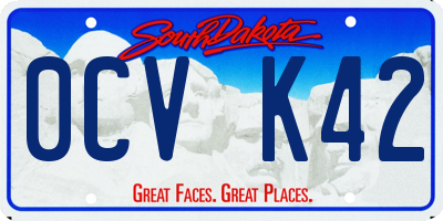 SD license plate 0CVK42