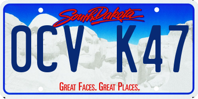 SD license plate 0CVK47