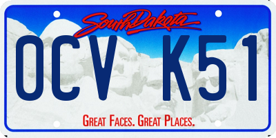 SD license plate 0CVK51