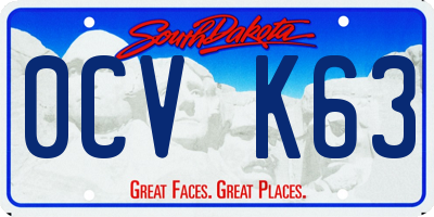 SD license plate 0CVK63