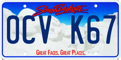 SD license plate 0CVK67