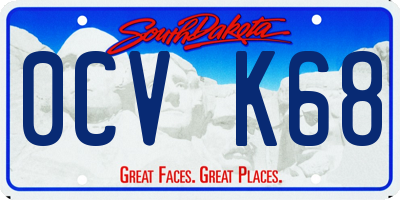 SD license plate 0CVK68