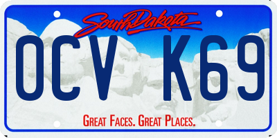 SD license plate 0CVK69