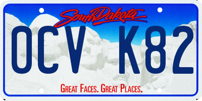 SD license plate 0CVK82