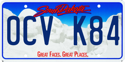 SD license plate 0CVK84