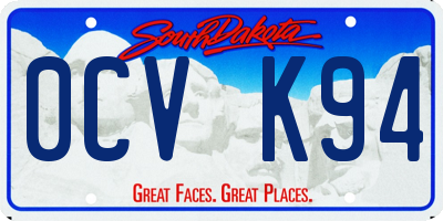 SD license plate 0CVK94