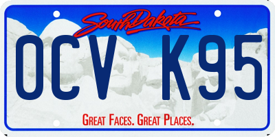 SD license plate 0CVK95
