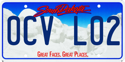 SD license plate 0CVL02