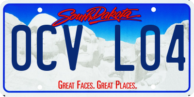 SD license plate 0CVL04