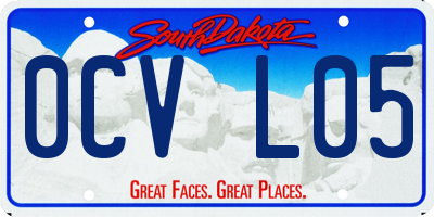 SD license plate 0CVL05
