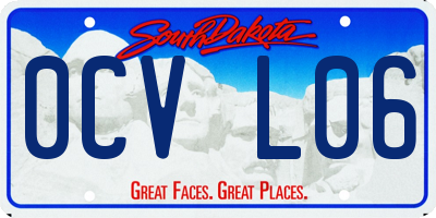 SD license plate 0CVL06