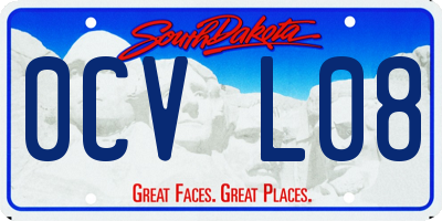 SD license plate 0CVL08