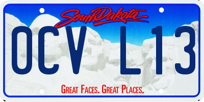 SD license plate 0CVL13