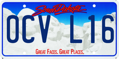 SD license plate 0CVL16