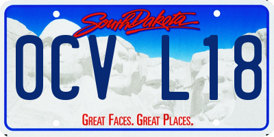 SD license plate 0CVL18