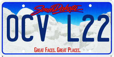 SD license plate 0CVL22